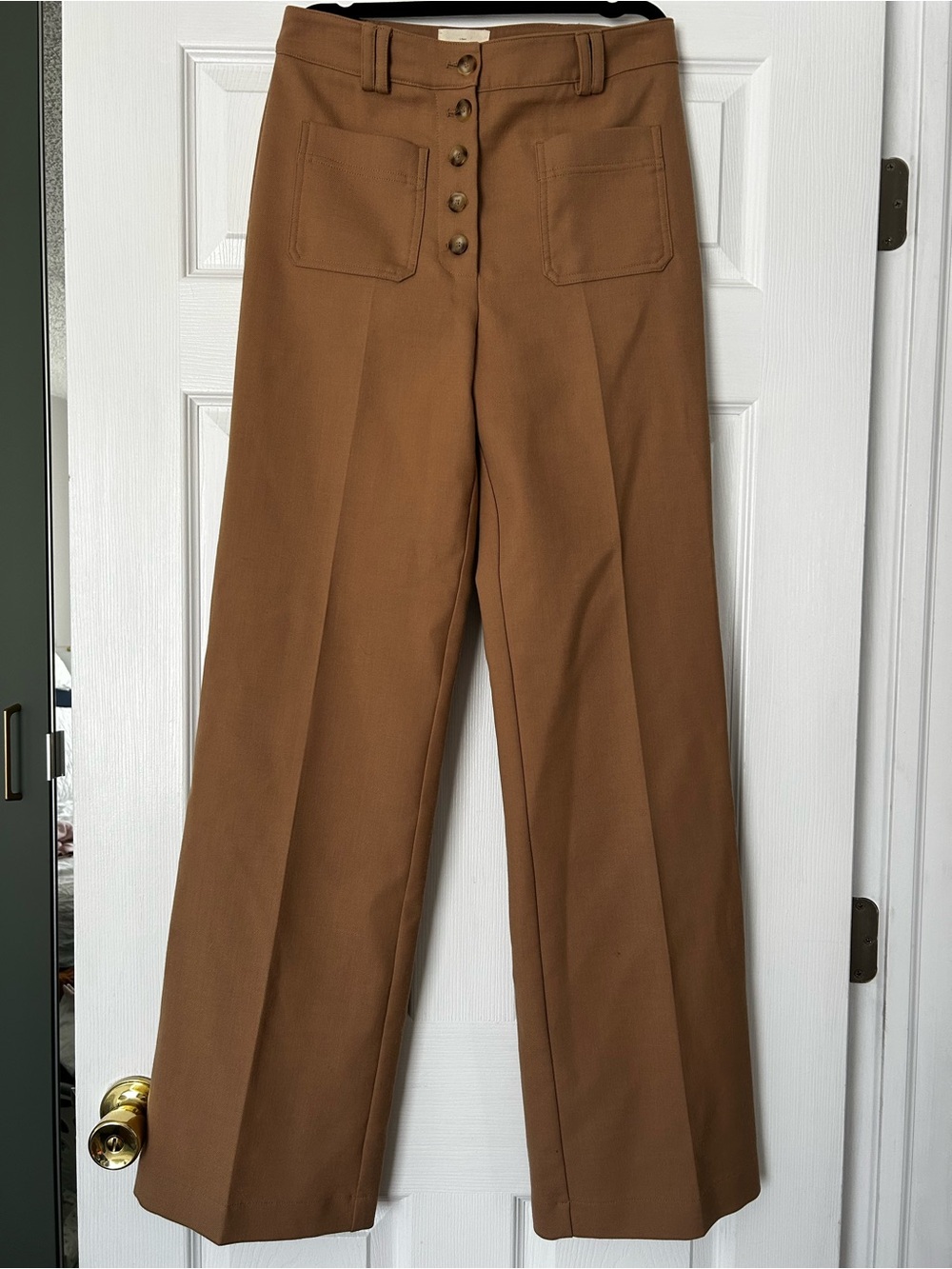 Sézane Chuck Trousers in Camel Brown-Size FR38/US6